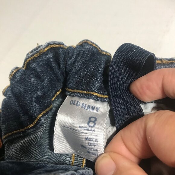 2 Pairs Old Navy Boys Jeans Size 8 Flex Bootcut & Skinny Dark Wash - Picture 10 of 10